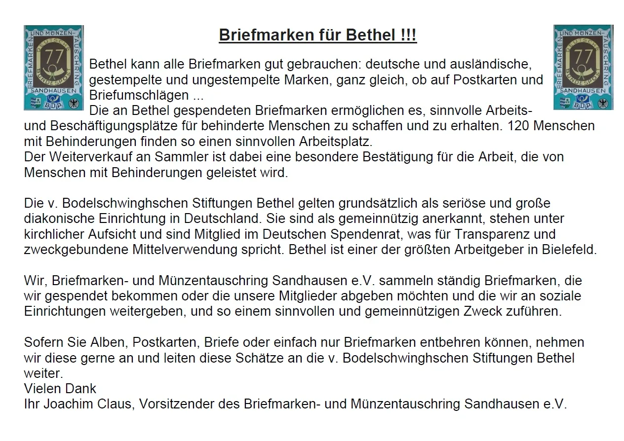 Text zum Spendenaufruf