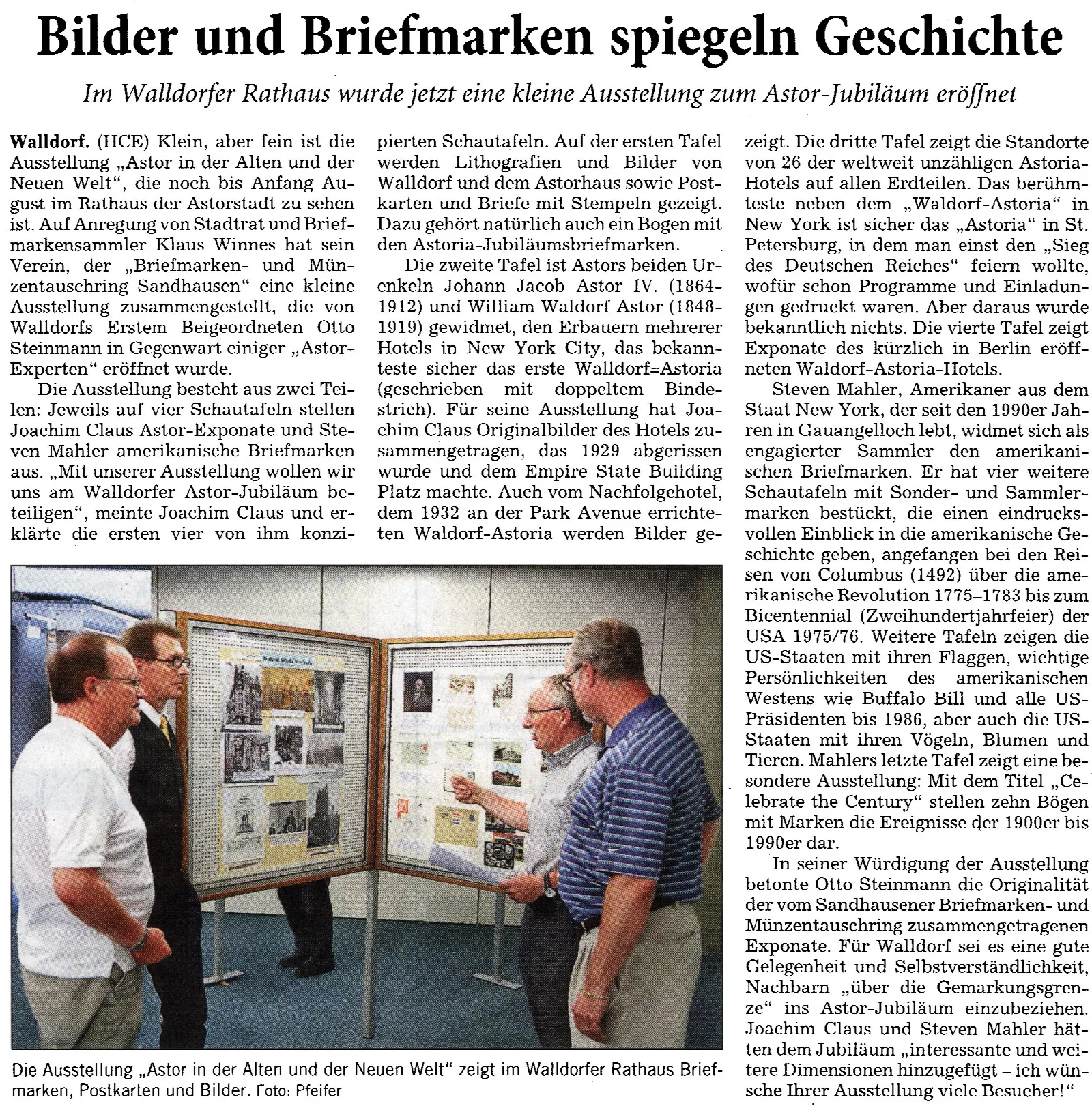 Ausstellung „Astor in der alten und der neuen Welt“